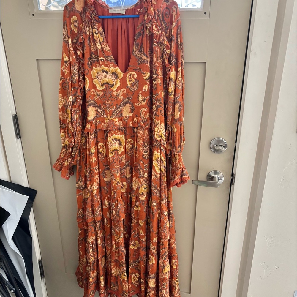 NWOT Spell & the Gypsy Orange Bishop Sleeve Sundress